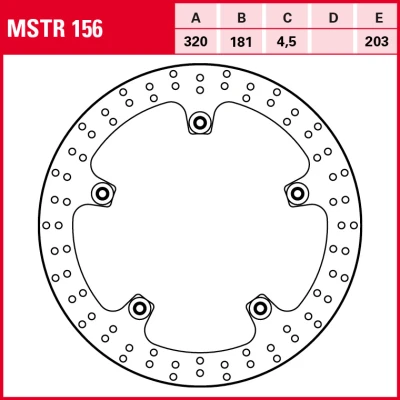 Abbildung von TRW MSTR156 Bremsscheibe 320 4,5 mit verpresstem Nietsystem Aluminium