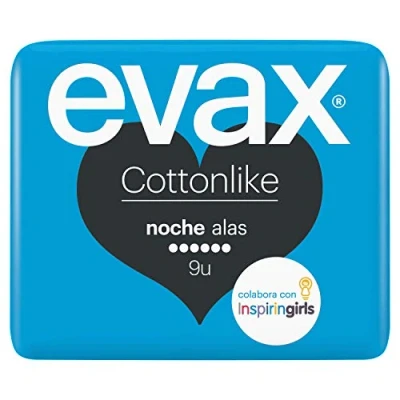 Abbildung von Evax Cottonlike Nacht Pads mit Flügeln 9u