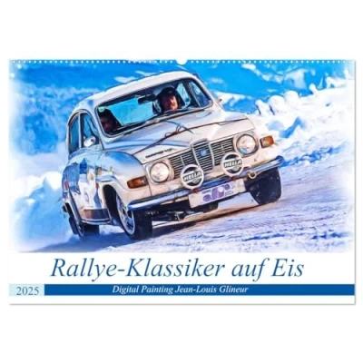 Abbildung von Rallye Klassiker auf Eis (Wandkalender 2025 DIN A2 quer), CALVENDO Monatskalender