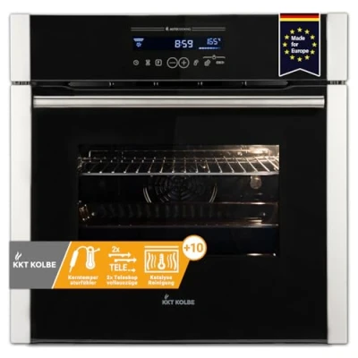 Abbildung von KKT KOLBE Einbaubackofen Backofen Elektroherd EB8016ED, mit 2 fach Teleskopauszug, DampfClean, Katalytische Platten, 60 cm / Einbauherd Teleskopauszüge Kochmulde Katalyse