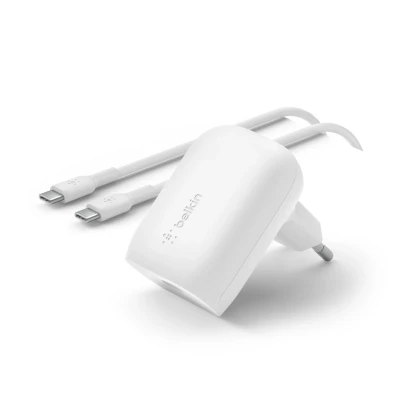 Abbildung von Boost↑Charge Adapter met kabel USB C naar 1M 30W von Belkin Weiß Kunststoff