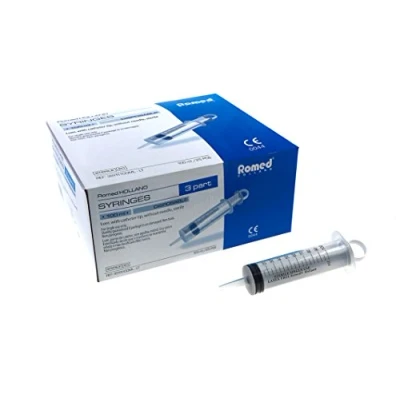Abbildung von Romed Blasenspritze 100 ml, 1 Stück, 3 teilig, steril verpackte Einmalspritze