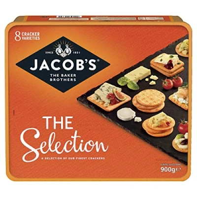 Abbildung von Jacobs Selection 8 Sorten Crackers Box 900g Perfekt für Ihre Käseplatte
