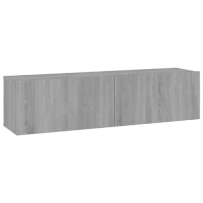 Abbildung von vidaXL TV Wandschrank Schrank Hängeschrank Fernsehschrank Lowboard Fernsehtisch HiFi Möbel Wohnzimmer Grau Sonoma 120x30x30cm Holzwerkstoff