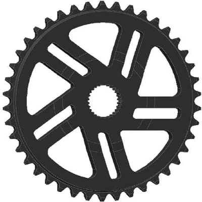 Abbildung von Esjot Kettenblatt Bosch IV 38Z. 3/32&quot; DM Stahl schwarz