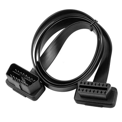 Abbildung von Auto OBD2 Kabel Diagnosegerät, BRIEFECE 16 Pin Stecker auf Buchse Verlängerungskabel Draht Flach OBDII Flachbandkabel Diagnose Adapter Ultra Low Profile OBD (95CM, 1Stü)