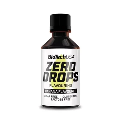 Abbildung von 5 x Biotech USA Zero Drops Flavouring, 50ml Flasche , Banane (5er Pack)