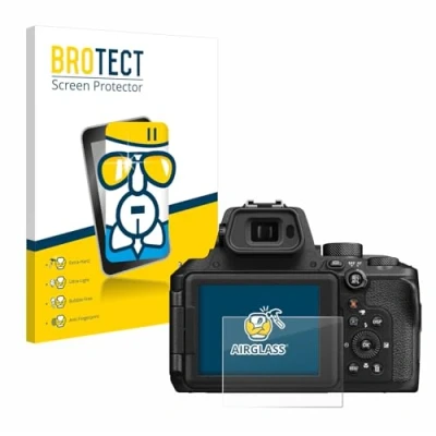 Abbildung von BROTECT Schutzglas für Nikon Coolpix P950 Schutzfolie Panzer Folie Glas [Extrem Kratzfest 9H, Anti Fingerprint, Ultra Transparent]