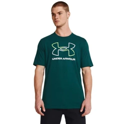 Abbildung von Under Armour Foundation Update Tshirt print, Herren, Größe: Small, Hydro teal/white