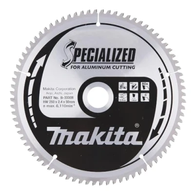 Abbildung von Makita Specialized Saegeblatt, 250 x 30 mm, 80Z, B 33308