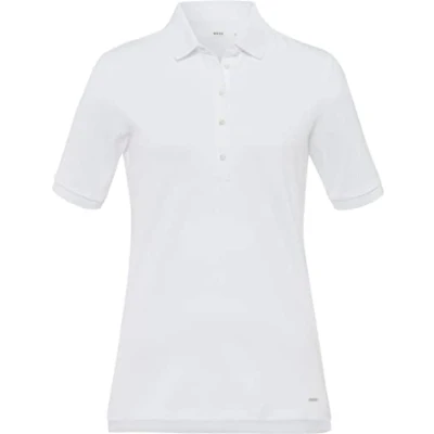 Abbildung von BRAX Damen Style Cleo Poloshirt Pique Polohemd, White, 36