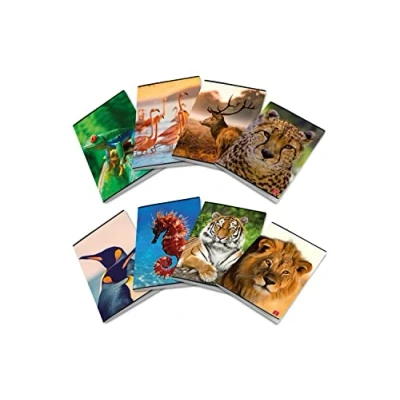 Abbildung von Pigna Animal Maxi Notizbuch, A4 Streifen, 0 A, 10 Stück