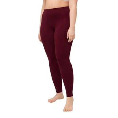 Abbildung von Ulla Popken Enganliegende Skinny Rundumgummibund Leggings Hosen, Damen, Größe: 46/48, Wine red