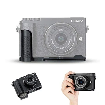 Abbildung von Handgriff Kameragriff für Panasonic Lumix GX80 GX9 DMC DC Verbessertes Handling Arca Swiss schnellwechselplatte kompatibel mit Stativ Akku direkt wechseln ersetzt DMW HGR2