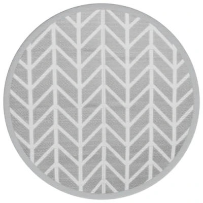 Abbildung von vidaXL Outdoor Teppich Grau Ø160 cm PP