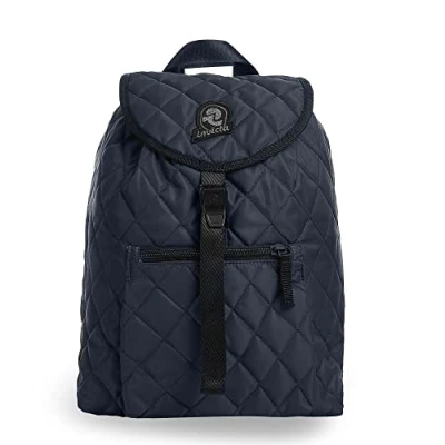 Abbildung von INVICTA ALPINO MINI Rucksack, Backpack, Daypack, Tasche, Italienisches Design mit Lederdetails;Leicht und Kompakt für Reise Ausflüge, Damen, Herren &amp; Teenager, blau