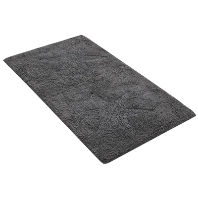 Abbildung von andas Badematte &quot;Marie&quot;, Höhe 13 mm, rutschhemmend beschichtet, schnell trocknend strapazierfähig fußbodenheizungsgeeignet, Badteppich, Stern Motiv, Hoch Tief Struktur, auch als Set