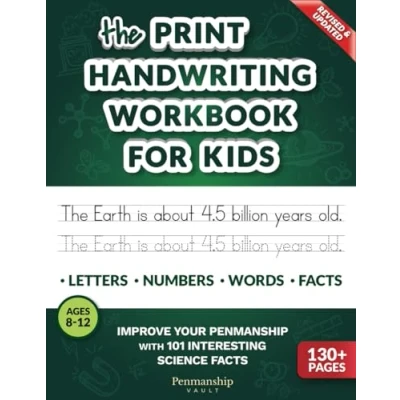Abbildung von The Print Handwriting Workbook for Kids: Improve your Penmanship with 101 Interesting Science Facts