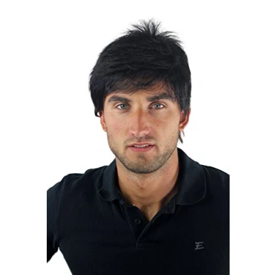 Abbildung von WIG ME UP GFW1169 1B Herrenperücke Perücke Männer Kurz Jugendlich Lässig Wild Stürmisch Struppig aufgestylt Modisch Schwarz Toupet Neu
