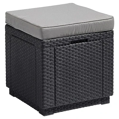 Abbildung von Hocker Cube graphit inkl. Kissen 42x42x39cm