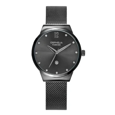 Abbildung von Orphelia Fashion Damen Analog Quartz Uhr Optima mit Mesh Edelstahl Armband Schwarz