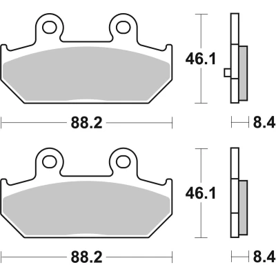 Abbildung von TRW Sinter Maxi Scooter MCB751SRM Bremsbelagsatz