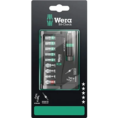 Abbildung von Wera 05073418001, 10 Stück(e), Phillips, Pozidriv, Torx, PH 2, PZ 1, 3, T10, T15, T20, T25, T30, 95 mm