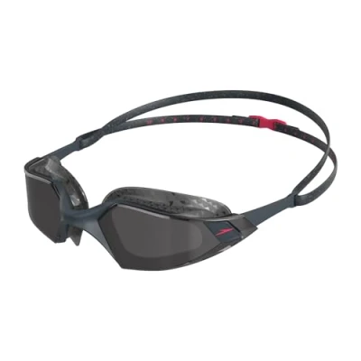 Abbildung von Speedo Unisex Erwachsene Aquapulse Pro Schwimmbrille, Oxid Grau/Phoenix Rot/Smoke, Einheitsgröße