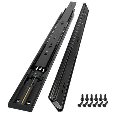 Abbildung von A0LISHENG schubladenschienen vollauszug softclose 600mm küche auszugsschienen mit selbsteinzug u. Dämpfung schubladenführung 45kg Ladekapazität 1 Paar (2 Stück)