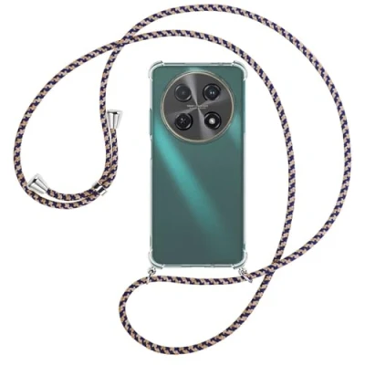 Abbildung von mtb more energy® Handykette kompatibel mit Huawei nova 12i (6.7&#039;&#039;) blau+beige/Metallteile: Silber Smartphone Hülle zum Umhängen TPU Case