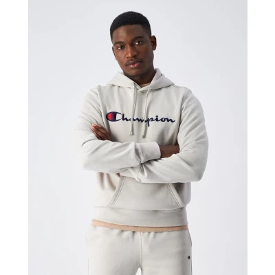 Abbildung von Champion Icons Hoodie Contrast LOGO Large Kapuzenpullover, Herren, Größe: Small, Beige