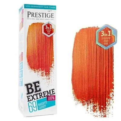 Abbildung von Vip&#039;s Prestige Be Extreme Semipermanenter Haartonisierer 69 Naughty Carrot Reines Pigment Verleiht gefärbten oder grauen Haaren Farbe Temporäres Ergebnis Ammoniakfrei, Parabenfrei, PPD frei