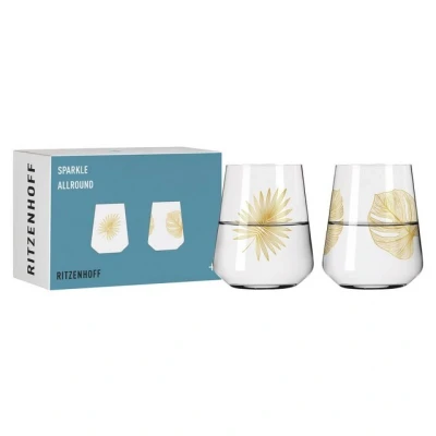 Abbildung von RITZENHOFF 6251001 Universalglas 2er Set 500 ml Sparkle Allround Nr. 2, Motiv mit irisierendem Effekt Made in Germany