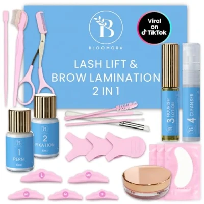 Abbildung von Wimpernlifting Set, Augenbrauen Lifting 2 in 1 Lösung, Brow Hält 6 8 Wochen, 15 Anwendungen, DIY Wimpern und Kit Lash Set