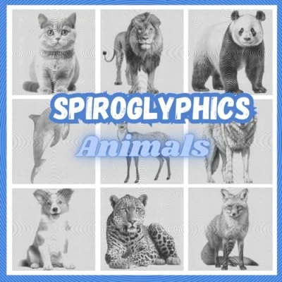 Abbildung von Spiroglyphics Animals: Animals One Color Coloring Book With Hidden Pictures For Relaxation &amp; Stress Relief