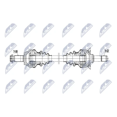 Abbildung von NTY NPW BM 232 Antriebswelle Hinterachse links 765mm