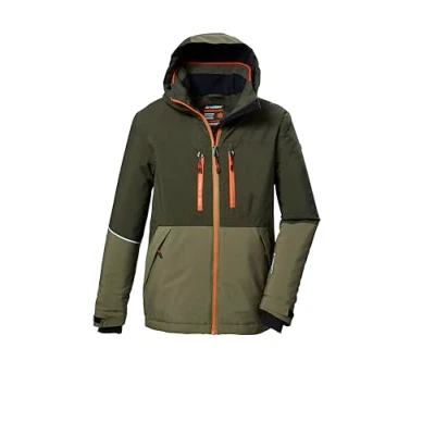 Abbildung von killtec Jungen Skijacke/Funktionsjacke mit Kapuze und Schneefang KSW 388 BYS SKI JCKT, oliv, 140, 42114 000