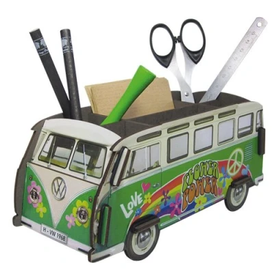 Abbildung von Werkhaus Stiftebox VW T1 Bulli Hippie Design 11*22*9cm MDF