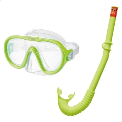 Abbildung von Intex Tauchset Kinder Schnorchel + Taucherbrille Set grün Tauchermaske Schwimmbrille