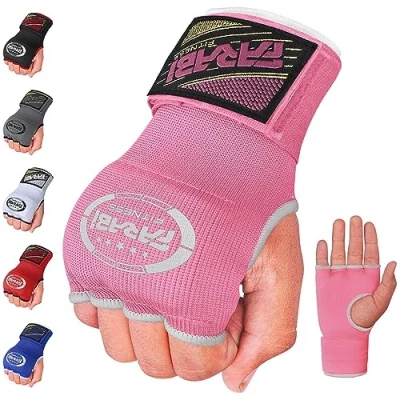 Abbildung von Farabi Sports Innenhandwickel für Kinder und Erwachsene innenhandschuhe Boxen Box Bandagen männer &amp; Frauen MMA Muay Thai Training boxbandagen (Pink, L/XL)