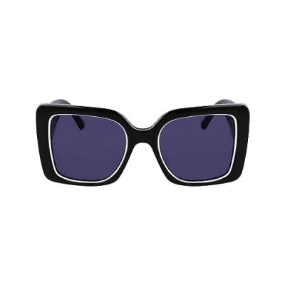 Abbildung von KARL Lagerfeld Sonnenbrille, Damen, Größe: One Size, Black white