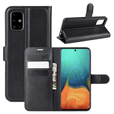 Abbildung von CoverKingz Handytasche kompatibel mit Samsung Galaxy A71 Handy Case Kartenfach Handyhülle Flipcase klappbar Schwarz