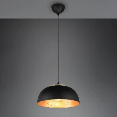 Abbildung von Hängeleuchte Punch schwarz/gold einflammig Ø 35 cm