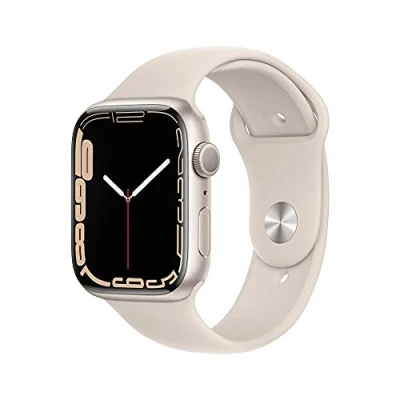 Abbildung von Apple Watch Series 7 (GPS, 45MM) Aluminiumgehäuse Polarstern mit Sportarmband (Generalüberholt)