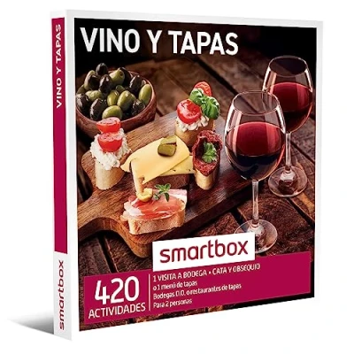 Abbildung von Smartbox Geschenkbox Herren Damen Paar Geschenkidee Wein und Deckel 420 Aktivitäten wie Tapieren in Restaurants Kellern mit Ursprungsbezeichnung