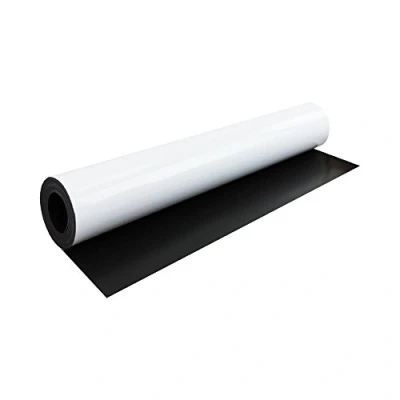 Abbildung von FerroFlex® Flexible Eisenplatte, 620 mm breit, glänzend, Weiß, trocken abwischbare Oberfläche (1 Meter Länge)