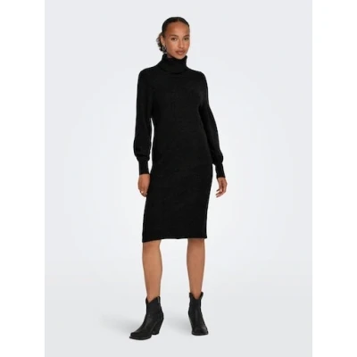 Abbildung von ONLY Onlsasha Rollneck Dress Strickkleid, Damen, Größe: Large, Black
