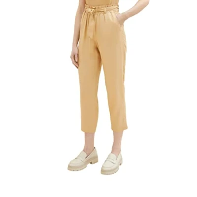 Abbildung von TOM Tailor Denim Tapered Relaxed Stoffhose, Damen, Größe: XS, Brown rice