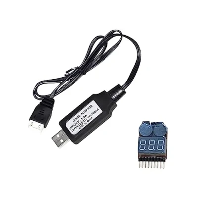 Abbildung von Hawk’S Work USB Charger for 11.1V LiPo Battery + 1 8S Voltage Tester