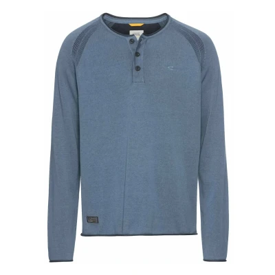 Abbildung von camel active Henley Langarmshirt, Herren, Größe: XL, Denim blue